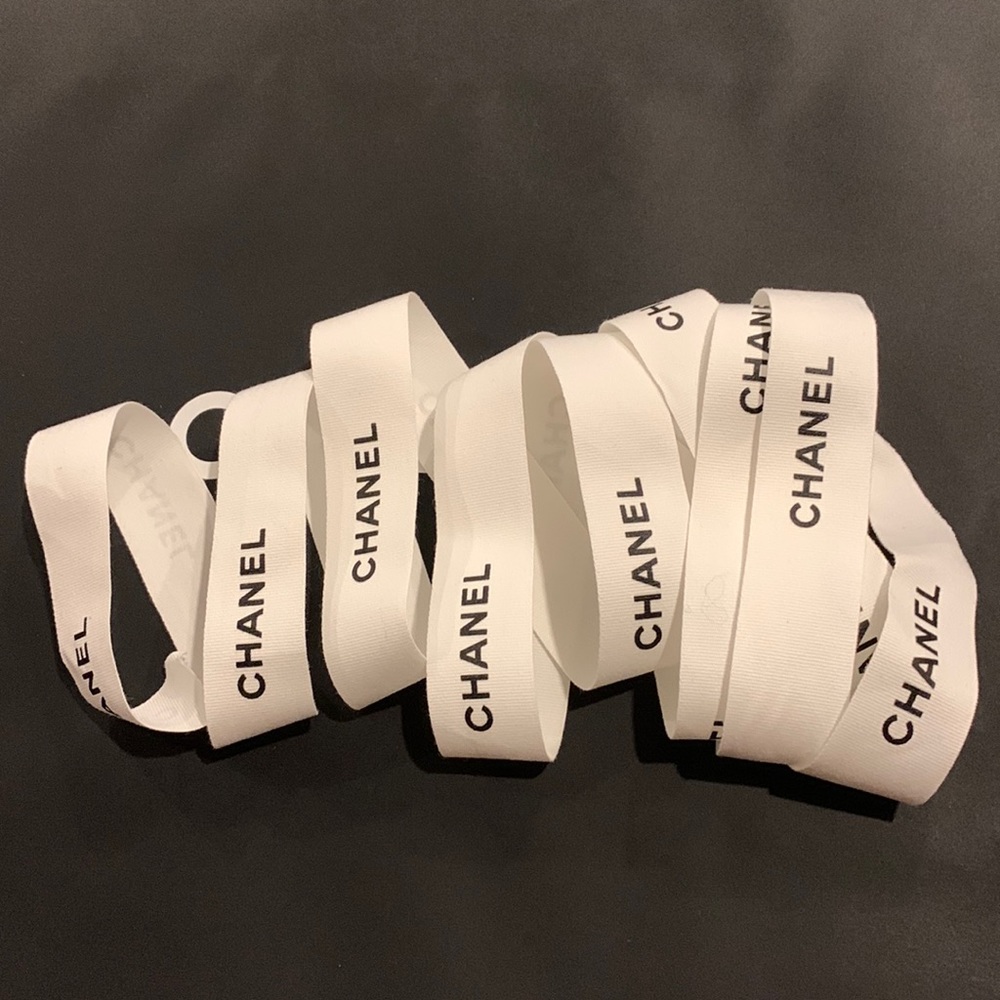 Chanel white ribbon